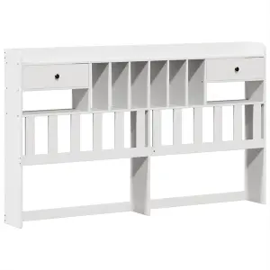 Berkfield Bed Frame without Mattress White 180x200 cm Super King Solid Wood Pine