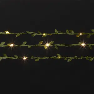 20 Warm white LED With timer function String lights with 2.2m Green cable