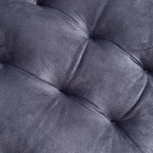 Dark Grey Chair Seat Cushion Pad with Straps in Dark Grey