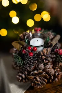 Single Tealight Candle Holder Christmas