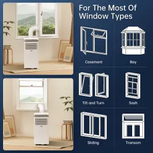 ALECOME Portable Air Conditioner 3-in-1 Air Conditioner Dehumidifier Conditioning Unit 10000 BTU 2900W Remote Class A