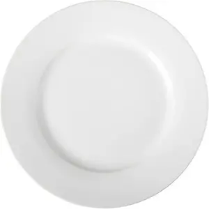 Amazon Basics 6-Piece White Dinner Plate Set, 10.5 Inches