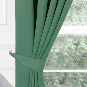 Home Curtains Woven Tiebacks Green (PAIR)