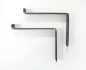 Rustic Scaffold Board Shelf Brackets Heavy Duty Handmade Industrial Steel Metal