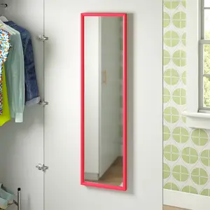 Overdoor Full Length Mirror Pink