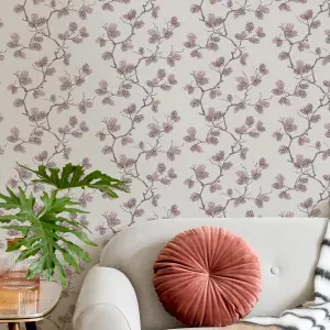 Superfresco Easy Beige Leaves Smooth Wallpaper