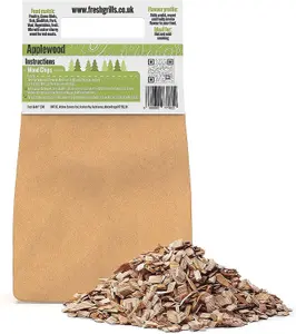 Fresh Grills Smokehouse Essentials Wood Chips 0.7kg -Applewood