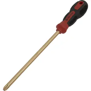 Non-Sparking Phillips Screwdriver - 4 x 200mm - Comfortable Soft Grip Handle