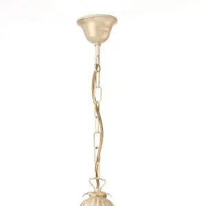 Luminosa Vanda 3 Light Multi Arm Pendant Ceiling Light, Ivory