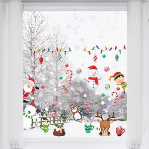 Walplus Snowy Winterland With Friends Window Cling