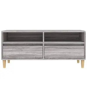 Berkfield TV Cabinet Grey Sonoma 100x34.5x44.5 cm Engineered Wood