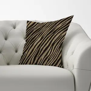 Golden Zebra Print Cushions 60cm x 60cm