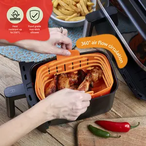 Wafe Air Fryer Liner Dual (Set of 2) Orange