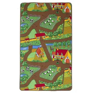 Farm Play Mat Children's Rug - 80x120cm