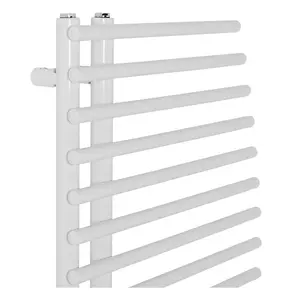 Right Radiators 1000x550 mm Curved Ladder Warmer Rads Designer Heated Towel Rail Radiator White