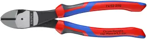 KNIPEX 74 02 200 High Leverage Diagonal Side Cutter with Comfort Grip Handles, 200mm 88145