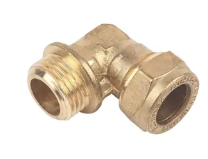 Plumbsure Compression 90° Pipe elbow (Dia)15mm