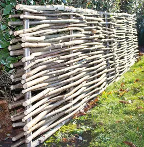 Hazel Hurdle Fencing Panel 6ft x 4ft 6in Premium Weave Birchwood Capped Natural