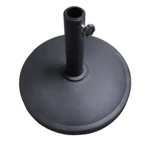 SunDaze 12kg Cement Concrete Round Parasol Base with Tube & Adapters