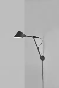 Nordlux DFTP Stay Indoor Bedroom Living Dining Hallway Wall Light In Black (Height) 54.5cm