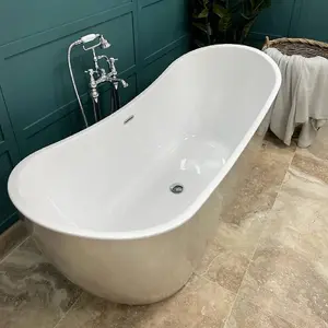 Marseille 1700mm Luxury Freestanding Bath - Silver Leaf Finish