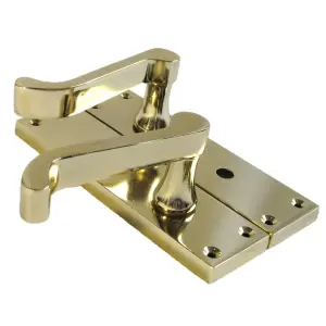 Door Handles Victorian Scroll Lever Bath Lock - Brass 150 x 40mm