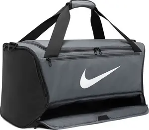 Nike Brasilia 9.5 Training Duffel Bag (Medium, 60L) - Grey - Polyester