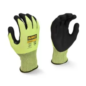 DEWALT Hi-Vis Cut D Grip Gloves Size 9 for Maximum Safety and Comfort