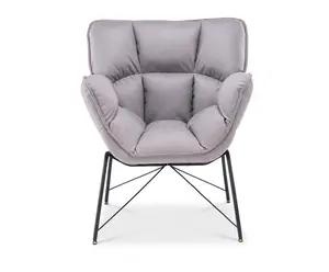 Faux Leather Grey Eliana Accent Chair