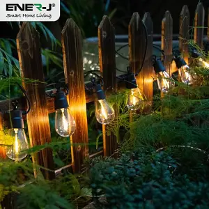 Solar RGB+WW (2 Way) String Lights with Remote, 10 Meters, 10 lamps, IP44