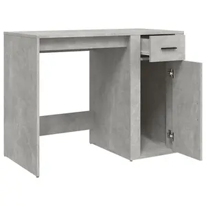 Berkfield Desk Concrete Grey 100x49x75 cm Engineered Wood