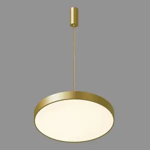 Luminosa Modern LED Hanging Pendant Golden, Warm White 3000K 1800lm