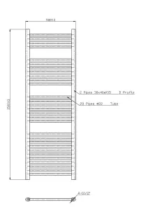 Right Radiators 1500x500 mm Vertical Straight Heated Towel Rail Radiator Ladder Warmer Anthracite