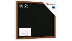 ALLboards Black chalkboard 100x80 cm wooden frame