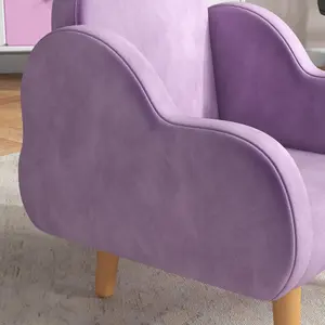 ZONEKIZ Cloud-Shaped Toddler Armchair, Kids Chair, 1.5-3 Years - Purple