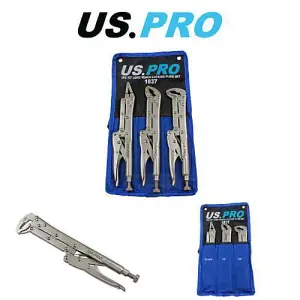 US PRO Locking Plier 3PC Grip Wrench Vice Locking Long Reach 12" Mole Grips 1837