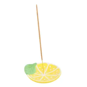 Something Different Lemon Slice Incense Holder Yellow/Green/White (One Size)