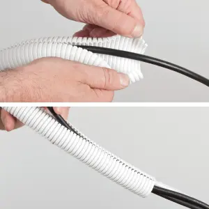 D-Line White Cable tidy tube