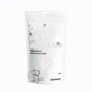 Hemway Glitter for Paint Additive, Mother Of Pearl Iridescent Fine Size Flakes 100g Interior Exterior Mix Into Emulsion Paint