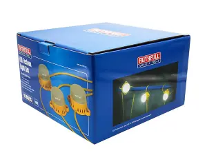 Faithfull Power Plus Festoon Lights 10 LED Bulbs 110V 22m