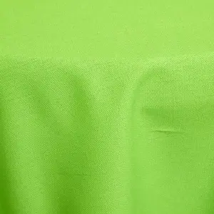 Homescapes Lime Green Cotton Round Tablecloth 178 cm