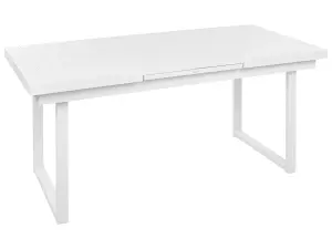 Garden Table Metal White VALCANETTO