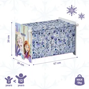 Disney Frozen Storage Box - Easy to Assemble Toy Chest for Kids - Durable and Spacious Organizer for Toys, Books & Games