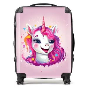 Happy Unicorn Splashart Suitcase - Large