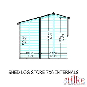 Lewis Shed with Log Store No