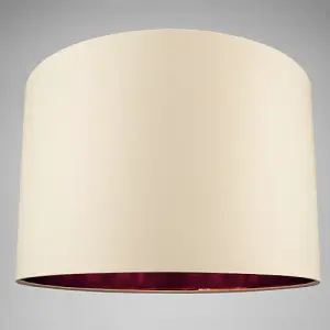 Modern Cream Cotton 16 Floor/Pendant Lamp Shade with Shiny Copper Inner