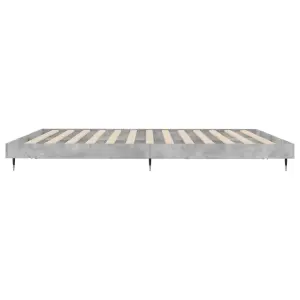 Berkfield Bed Frame Concrete Grey 120x200 cm Engineered Wood