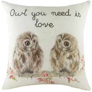 Evans Lichfield Hedgerow Owls Owls Feather Rich Cushion