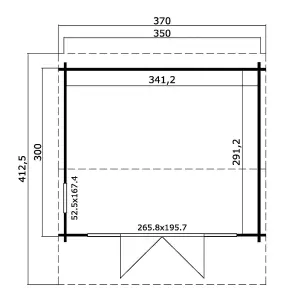 Lasita Kettering Log Cabin - 3.5m x 3m - Summer House Double Glazed