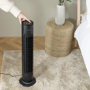 LIVIVO 32" Tower Fan with Timer and Remote Control, Room Fans - Black